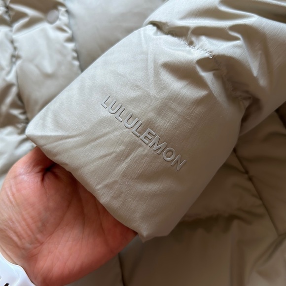 wunder puff jacket heathered raw linen size 4 lululemon nwt - Picture 10 of 16